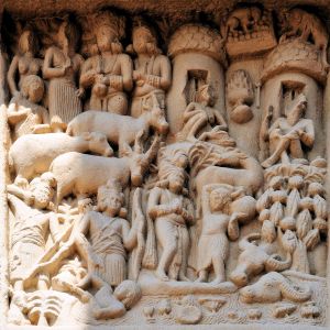 Syama Jataka Sanchi Stupa 1Western Gateway.jpg