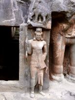 Soldier statue guarding Buddhist cave Pitalkhora.jpg