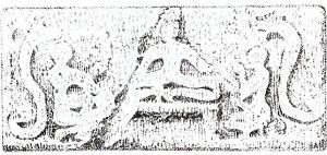 Węże i czciciele, Mohenjo-daro, pieczęć, 2100-1750 p.n.e., długość 2 cm, lokalizacja nieznana..jpg