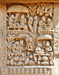 Scenes of Enjoyments - West Face - North Pillar - West Gateway - Stupa 1 - Sanchi.jpg